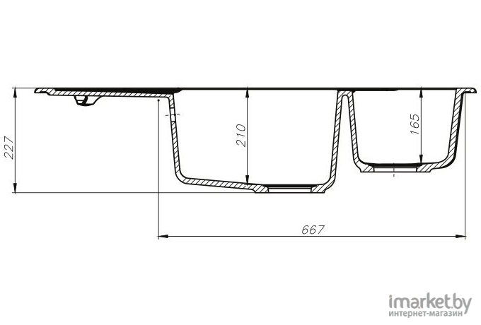 Кухонная мойка IDDIS Vane G V28P965i87