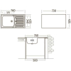 Кухонная мойка Ukinox CLM760.435 GW6K 2L