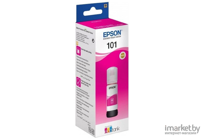 Картридж струйный Epson L101 C13T03V34A пурпурный для Epson L4150/L4160/L6160/L6170/L6190