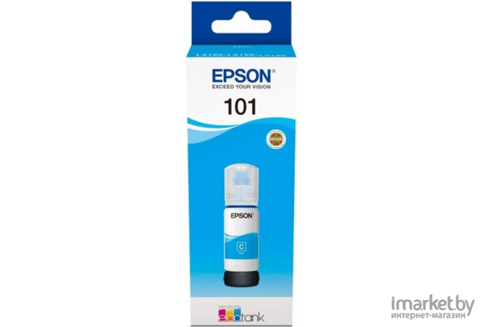 Картридж струйный Epson L101 C13T03V24A синий для Epson L4150/L4160/L6160/L6170/L6190