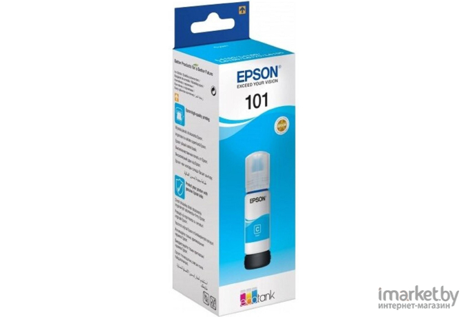 Картридж струйный Epson L101 C13T03V24A синий для Epson L4150/L4160/L6160/L6170/L6190