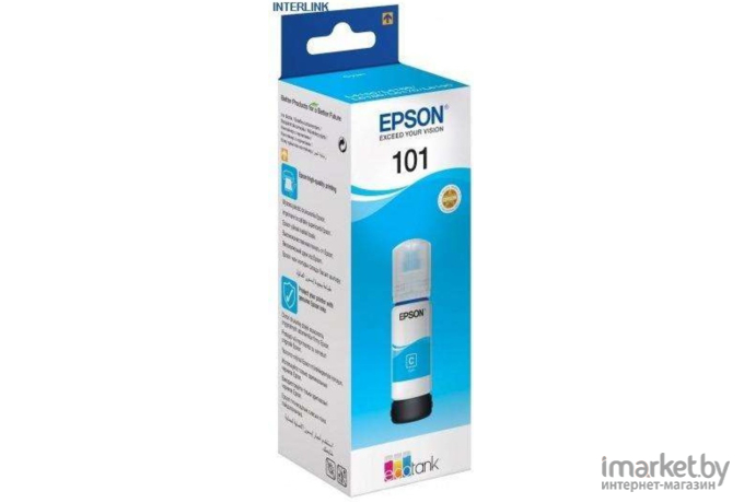 Картридж струйный Epson L101 C13T03V24A синий для Epson L4150/L4160/L6160/L6170/L6190