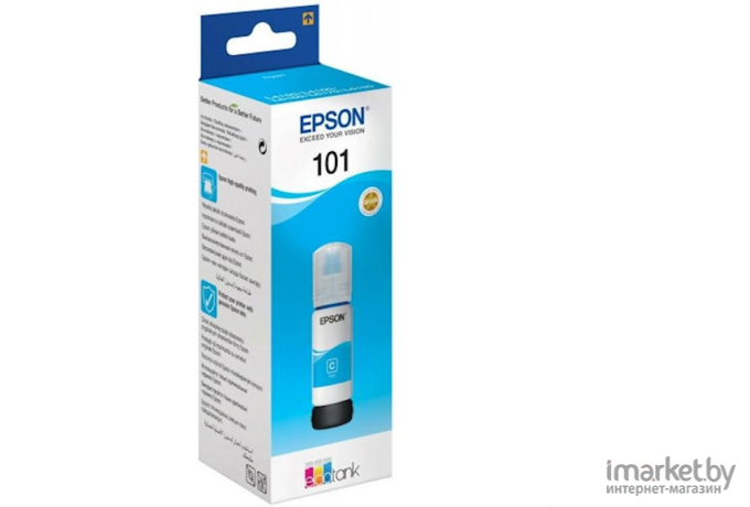 Картридж струйный Epson L101 C13T03V24A синий для Epson L4150/L4160/L6160/L6170/L6190