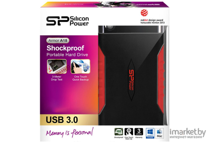 Внешний жесткий диск Silicon-Power Armor A15 2TB (SP020TBPHDA15S3L)