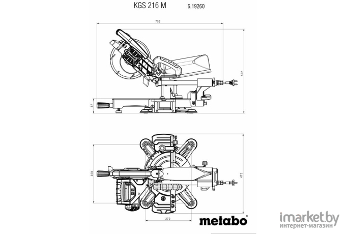 Торцовочная пила Metabo KGS 216 M [619260000]