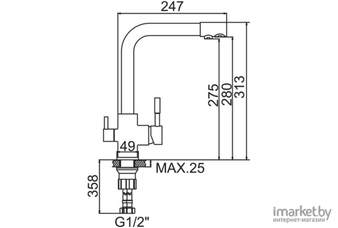 Смеситель Ledeme H55 L4055K-3 (светло-бежевый матовый)