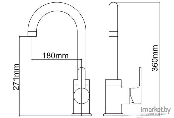 Смеситель Ledeme H03 L4003W (белый)