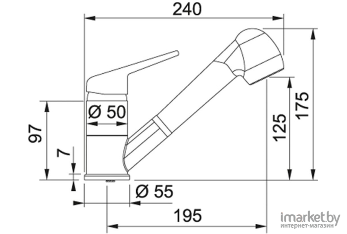 Смеситель Franke Novara-Plus Pull Out (хром) [115.0347.111]