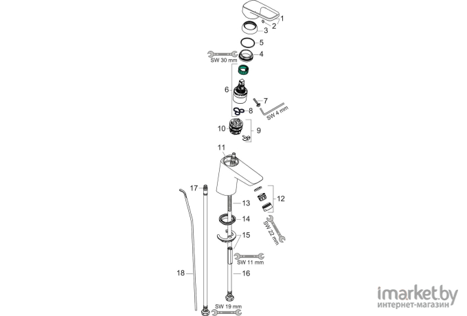 Смеситель Hansgrohe Logis Loop 100 [71151000]