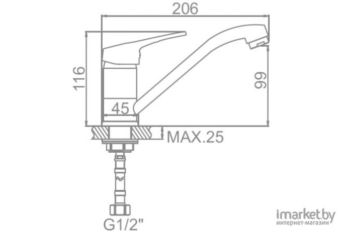 Смеситель Loffrey LF84513-2