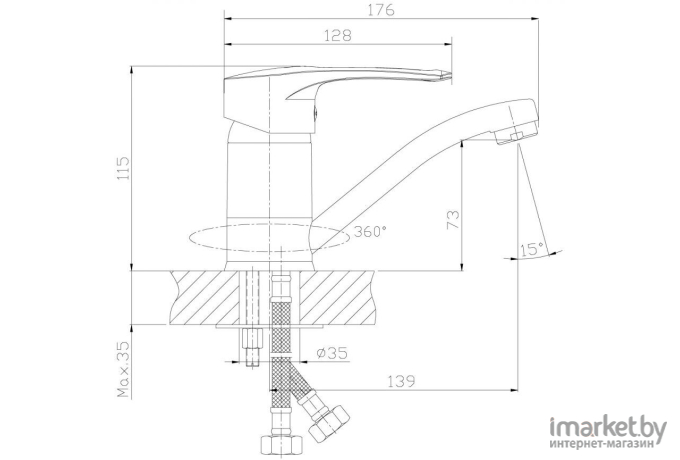 Смеситель Rossinka Silvermix T40-22