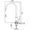 Смеситель Ledeme H98 L4898-1 (красный/хром)