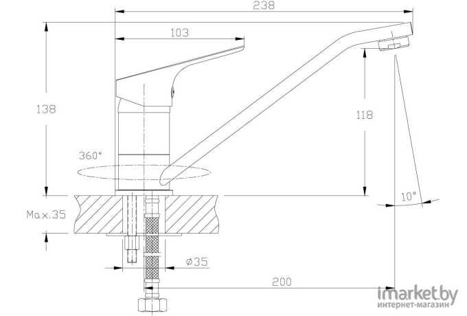 Смеситель Rossinka Silvermix RS29-21