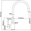 Смеситель Ledeme H98 L4898-5 (зеленый/хром)