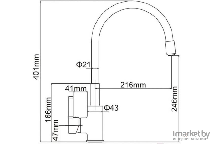 Смеситель Ledeme H98 L4898-5 (зеленый/хром)