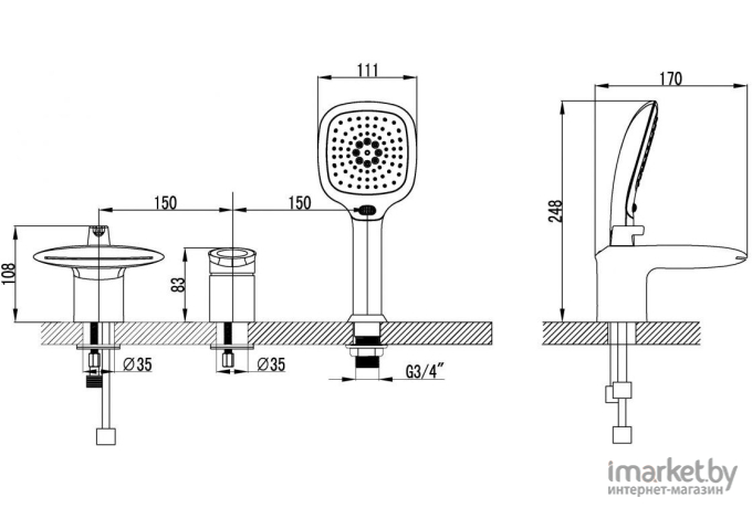 Смеситель Lemark STATUS LM4445C