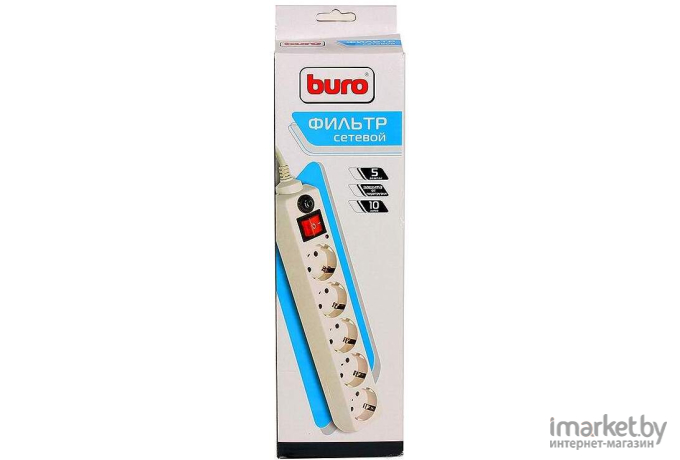 Сетевой фильтр Buro 500SH-5-W