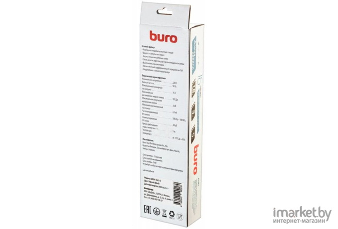 Сетевой фильтр Buro 600SH-16-3-B