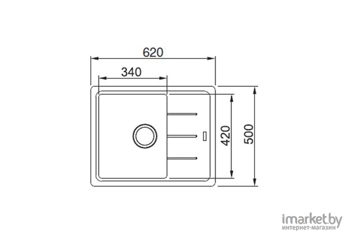 Кухонная мойка Franke BFG 611C 3,5 оборач., бежевый, стоп-вентиль в комплекте [114.0280.846]