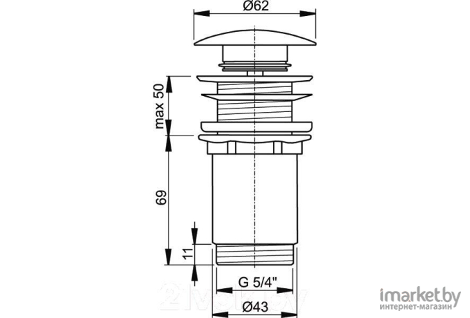 Донный клапан Alcaplast A395