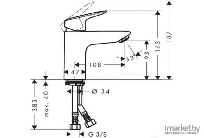 Смеситель Hansgrohe Logis 71107000