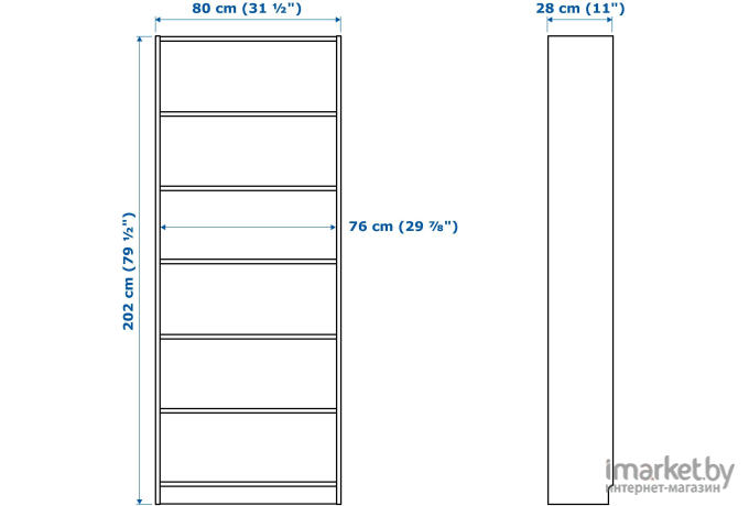 Стеллаж Ikea Билли [104.042.51]