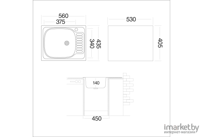 Кухонная мойка Ukinox CLM560.435 --5К 2L