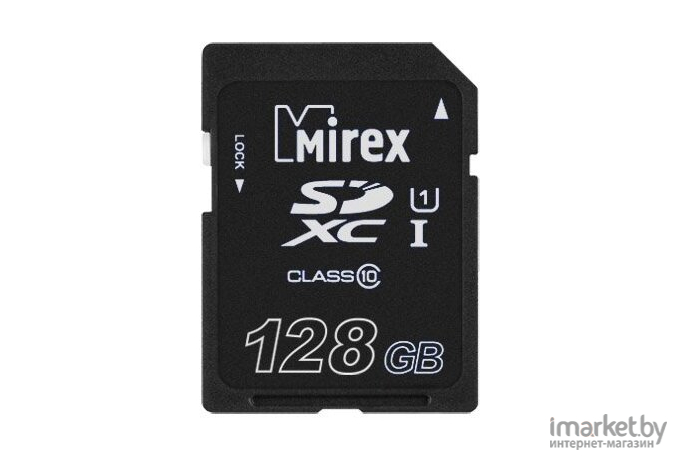 Карта памяти Mirex microSDXC UHS-I (Class 10) 128GB + адаптер [13613-AD10S128]