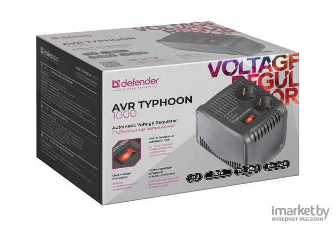 Стабилизатор напряжения Defender AVR Typhoon 1000