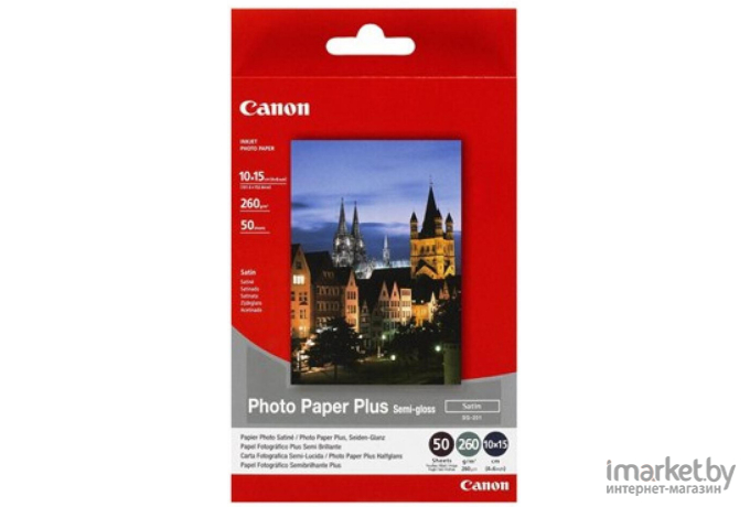 Фотобумага Canon Photo Paper Plus Semi-Gloss SG-201 10x15 50 листов (1686B015)