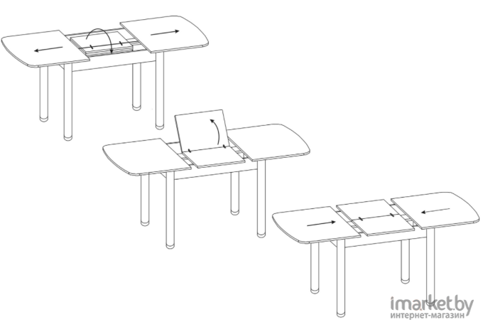 Обеденный стол Сокол СО-3м (дуб беленый)