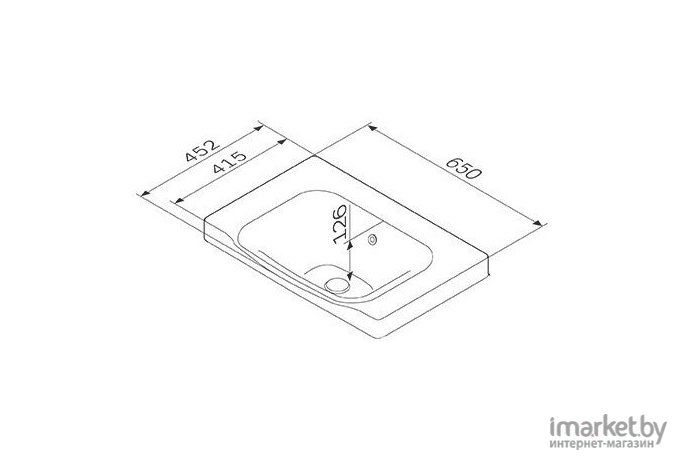 Умывальник AM.PM Like M80WCC0652WG 65x45.2