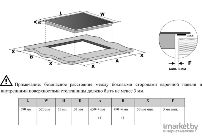 Варочная панель Midea MCH64767FW