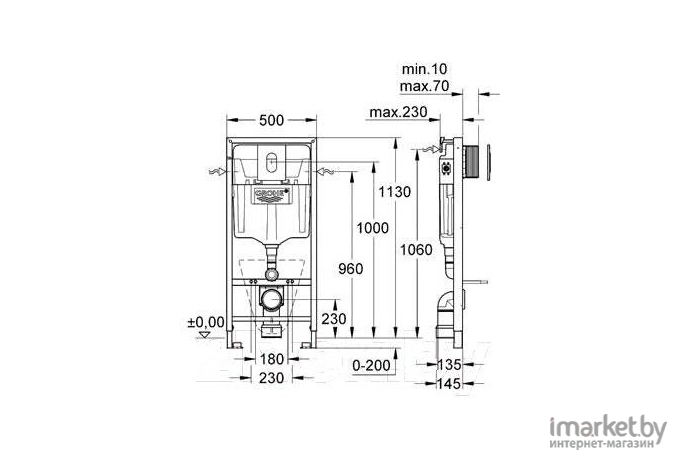 Инсталляция для унитаза Grohe Rapid SL [38929000]