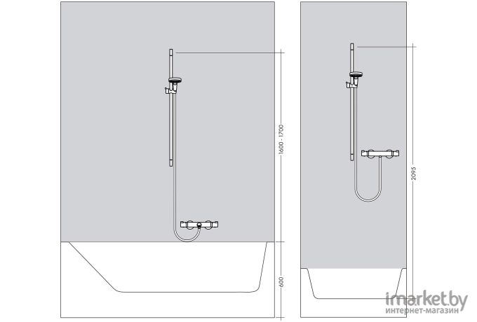 Душевой гарнитур Hansgrohe Croma Select E [26584400]