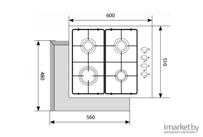 Варочная панель LEX GVS 644-1 IX