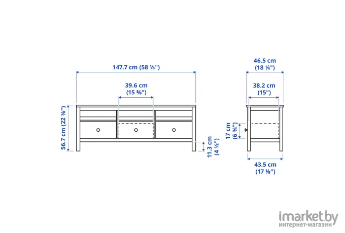 Тумба под ТВ Ikea Хемнэс [103.842.67]