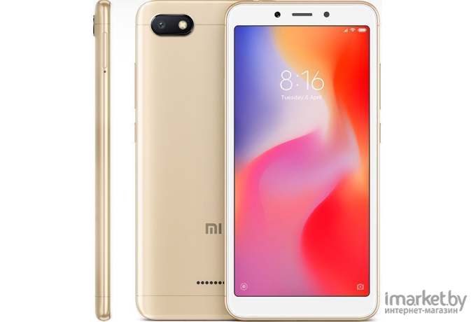 Смартфон Xiaomi Redmi 6A 2GB/16GB международная версия (золотистый)