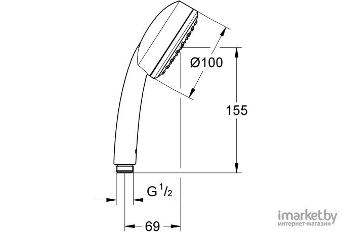 Душевая лейка Grohe New Tempesta Cosmopolitan 100 26082002