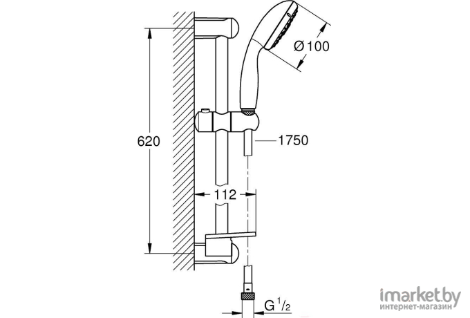 Душевой гарнитур Grohe New Tempesta 100 28593002