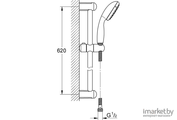 Душевой гарнитур Grohe New Tempesta 100 26406001