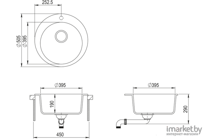 Кухонная мойка Aquasanita Clarus SR100W (silica 111)