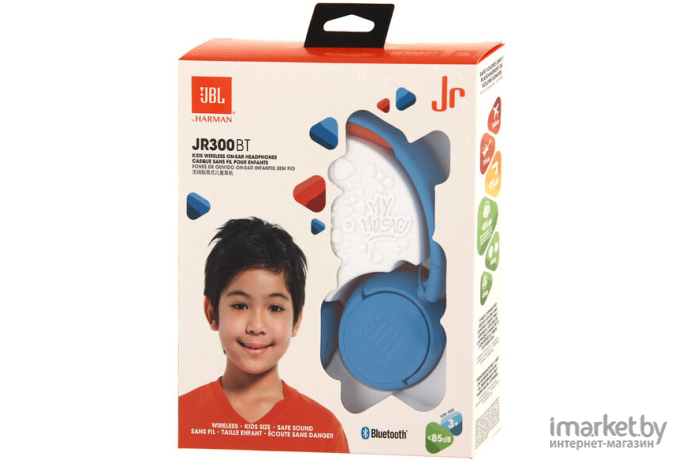 Наушники с микрофоном JBL JR300BT (голубой)