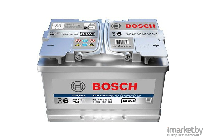 Автомобильный аккумулятор Bosch S5 A08 (570901076) 70 А/ч