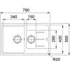 Кухонная мойка Franke BFG 651-78 оборач., сахара, стоп-вентиль в комплекте [114.0280.882]
