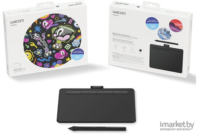 Графический планшет Wacom Intuos Basic Small CTL-4100K-N (черный)