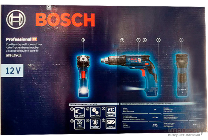 Профессиональный шуруповерт Bosch GSR 10.8 V-EC TE Professional (0.601.9E4.002)