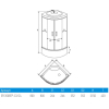 Душевая кабина Erlit ER3508TP-C4 80x80