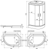 Душевая кабина Erlit 4512PR-C4 120x80