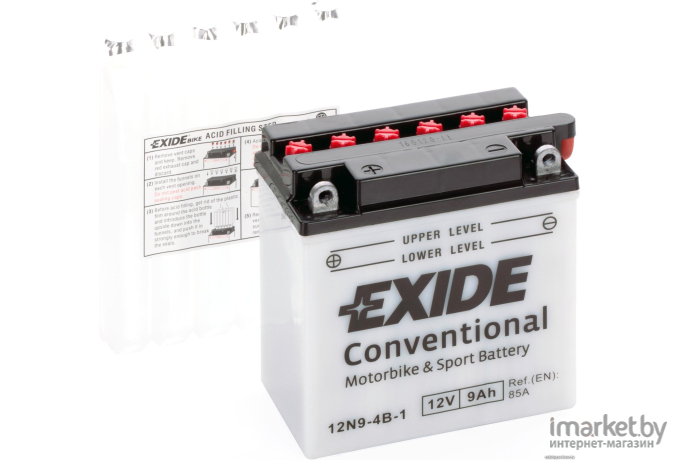 Мотоциклетный аккумулятор Exide 12N9-4B-1 (9 А ч)